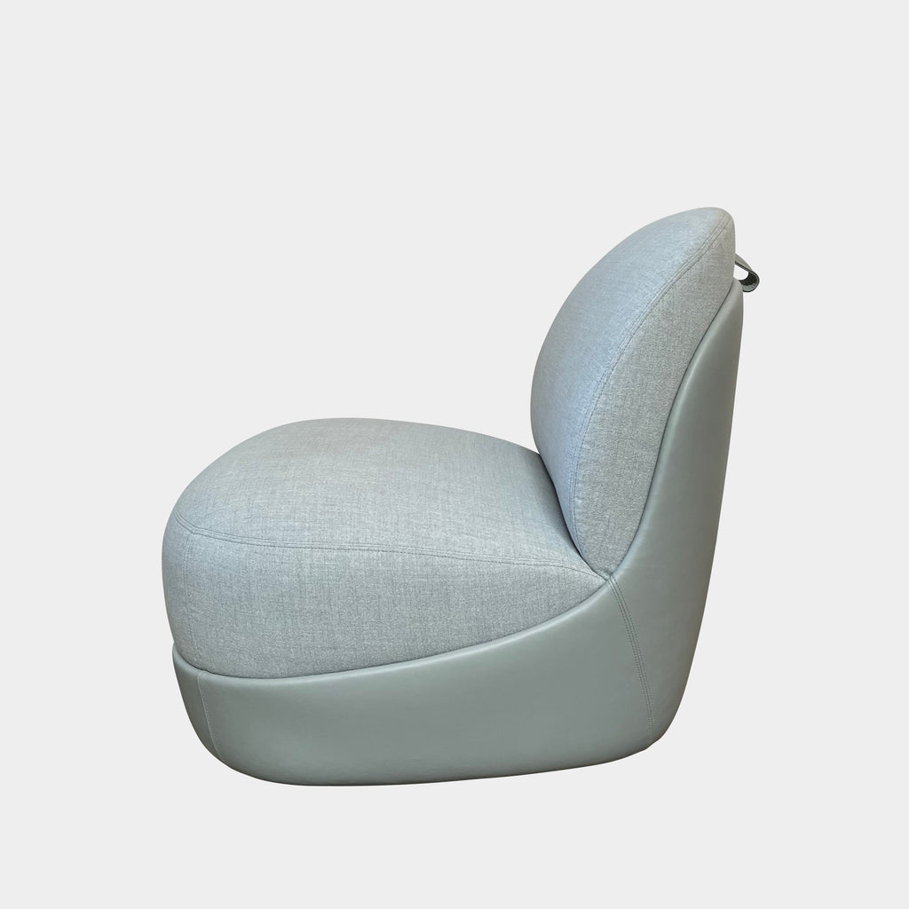 A light gray Bernhardt Automatic Lounge Chair with a rounded backrest and seat, set against a white background.