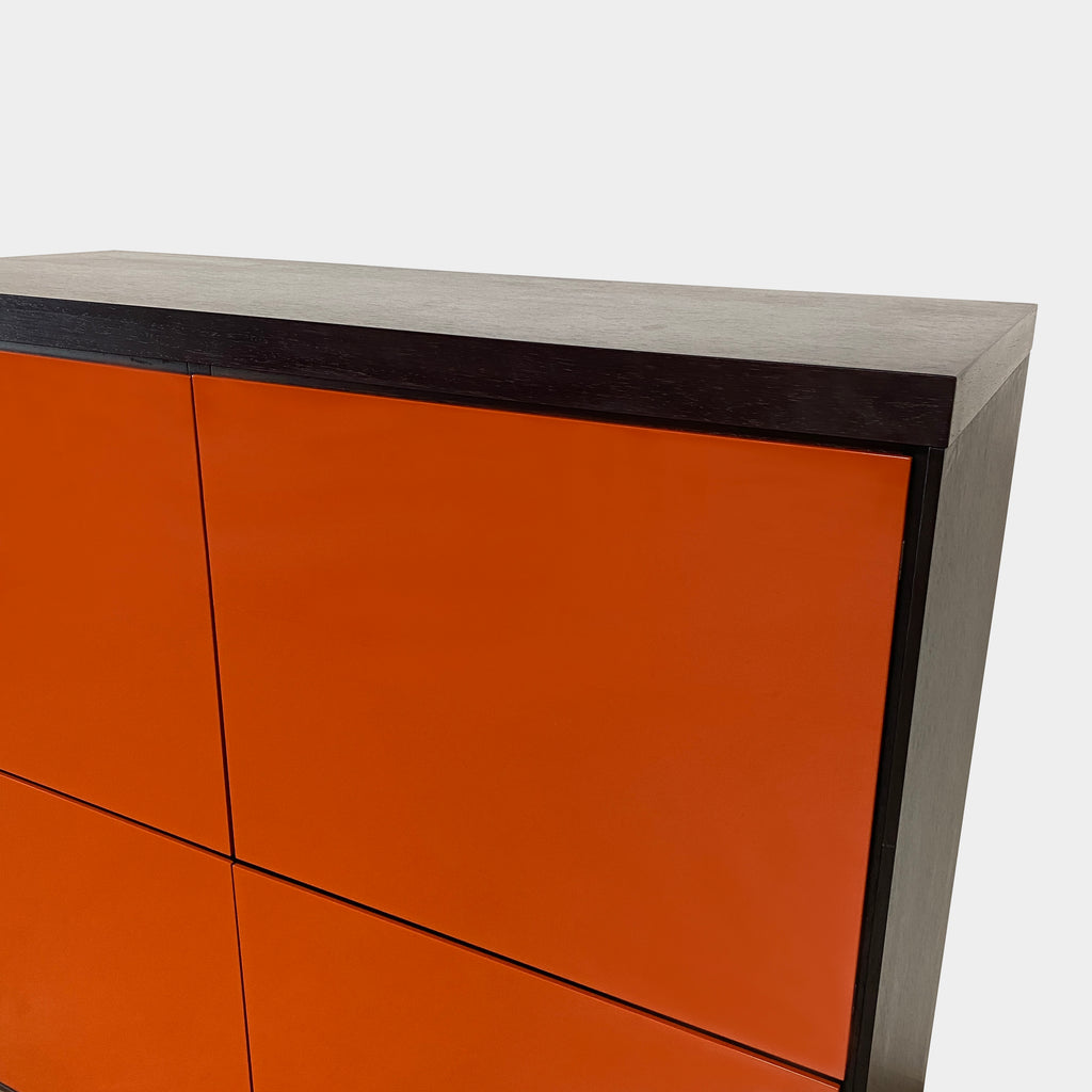 Cabinet With Orange Doors, Bar Cabinet - Modern Resale