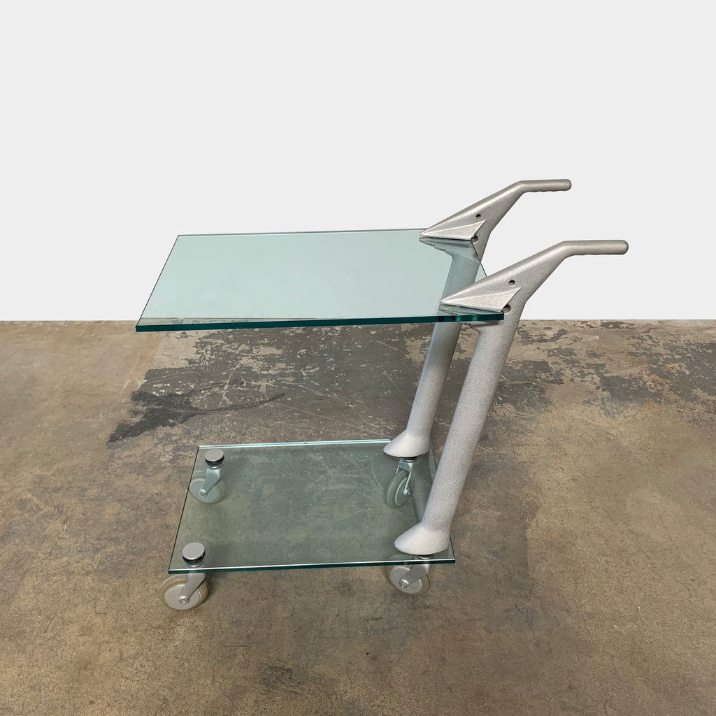 Fontana Arte Glass Bar Cart, Carts - Modern Resale