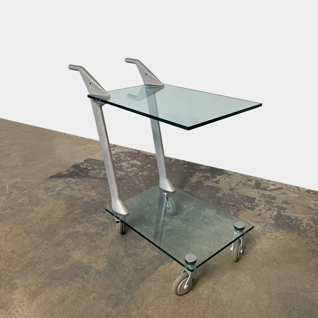 Fontana Arte Glass Bar Cart, Carts - Modern Resale