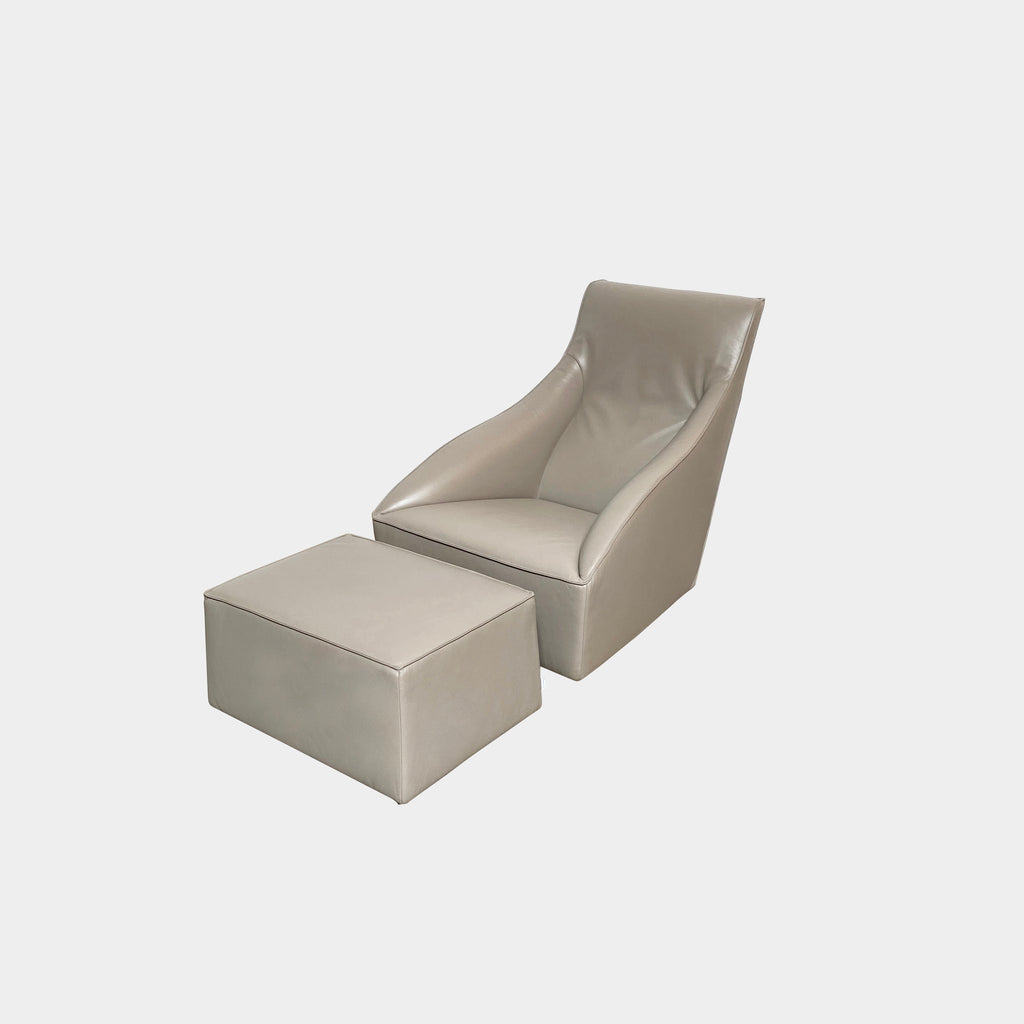 Doda Armchair + Ottoman, Chair & Ottoman - Modern Resale