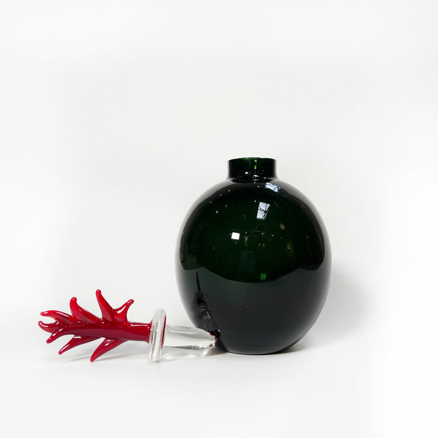 Monofiore Bottle With Red Stopper, Decor - Modern Resale