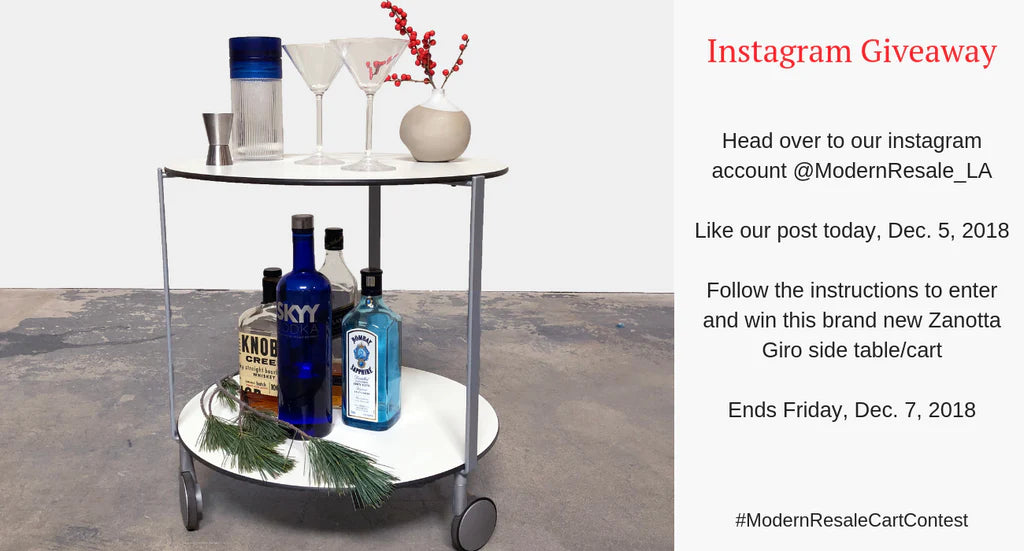 Enter the Modern Resale Instagram Holiday Giveaway Dec. 5-7, 2018