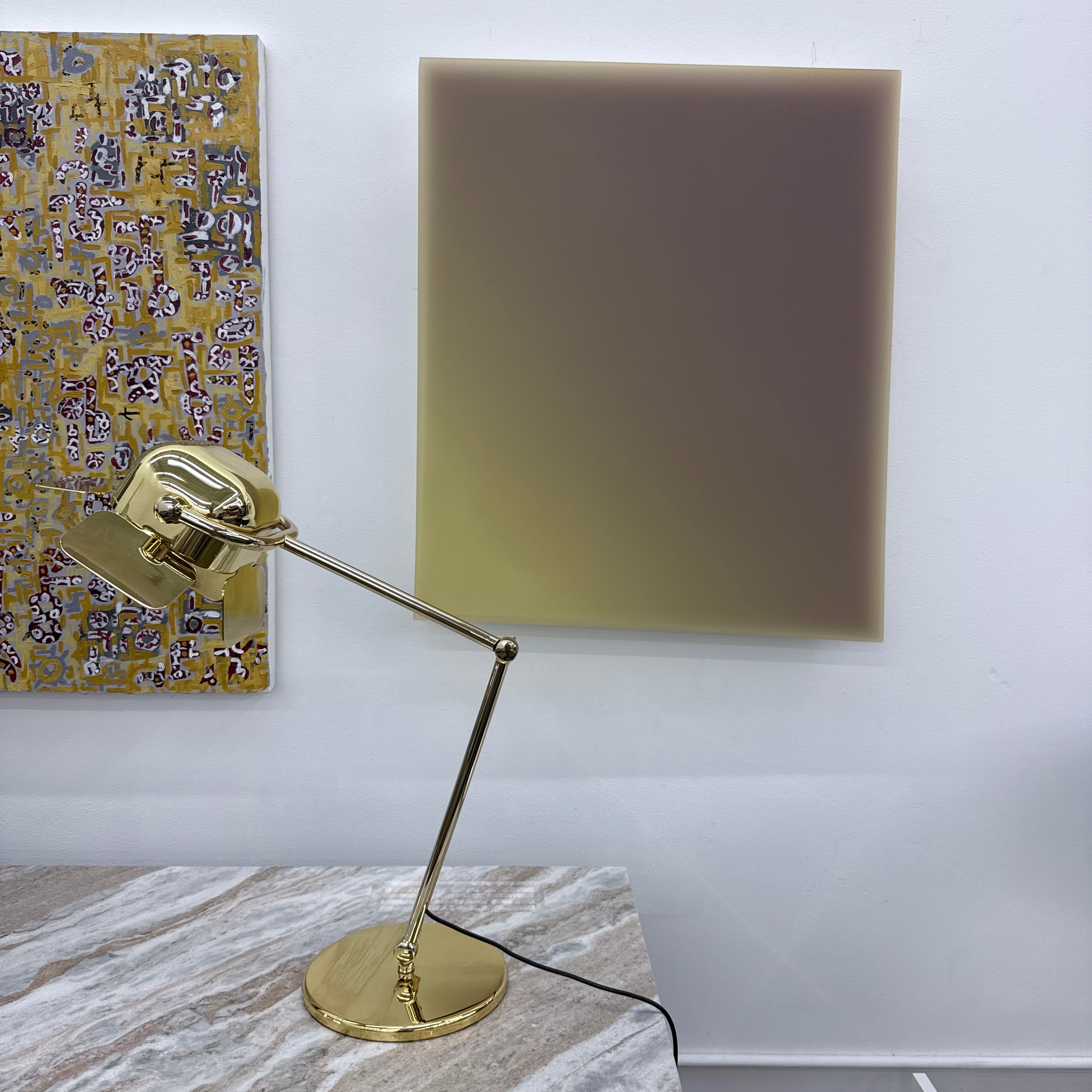 A single, irregularly shaped, flat sheet of yellowish-brown material—echoing Artist’s Painting: Gradient #8 Lisa Bartelson—is displayed against a white background.