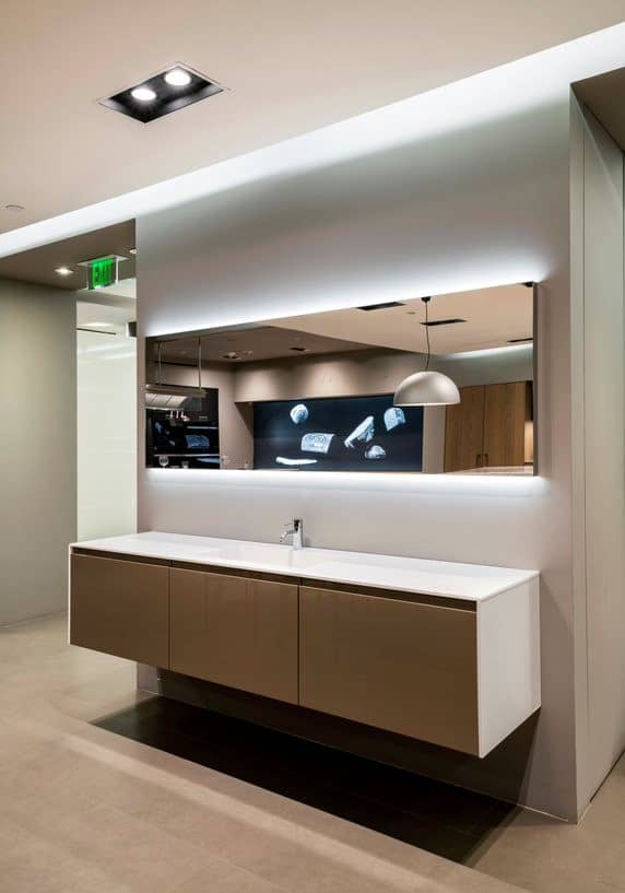 Gamma Vanity Bathroom Storage & Mirror, Cabinets - Modern Resale