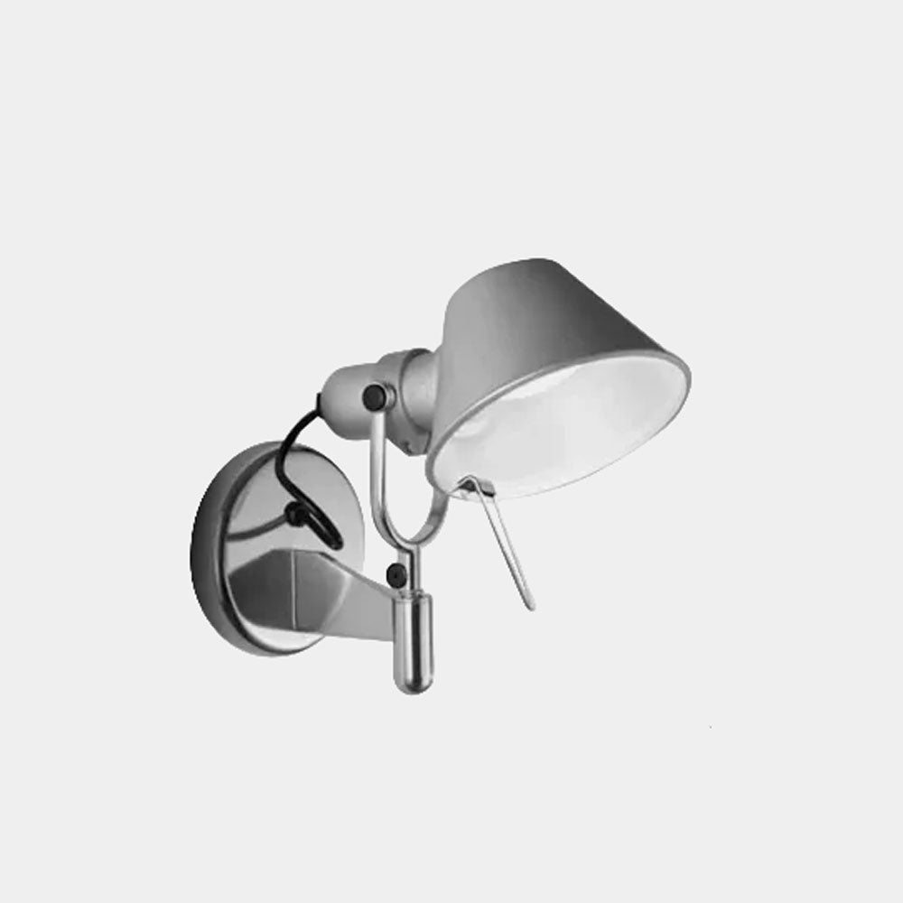 Artemide Tolomeo Classic Spot wall-mounted task light featuring a conical shade and a small adjustment handle.