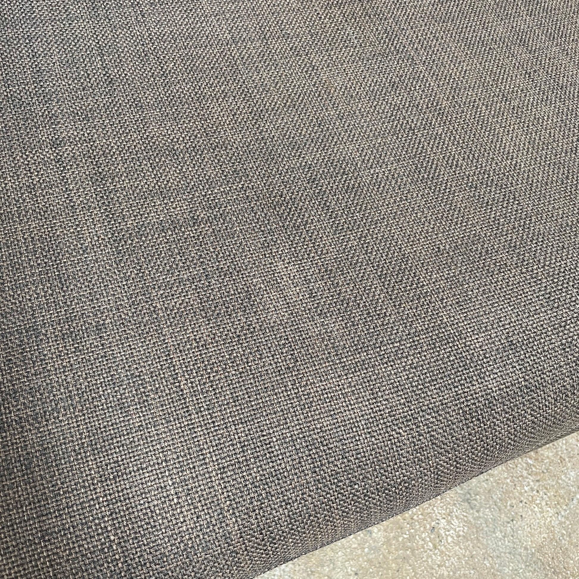 Elegant dark gray B&B Italia Charles Sofa with minimalist squared arms and two matching back cushions, showcased against a plain background.