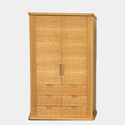 The Maxalto Apta Storage Unit by Maxalto features two vertical doors above and four bottom drawers in two rows, providing versatile storage with convenient shelves and drawers.