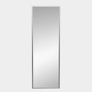 A Bellato Box Mirror Cabinet, featuring a rectangular, full-length design with a thin silver frame, stands elegantly against a plain light gray background.