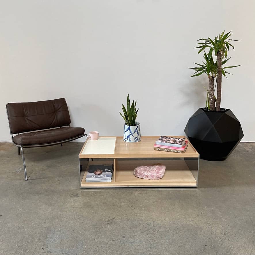 A Wyatt Studio geometric indoor planter on a white background.