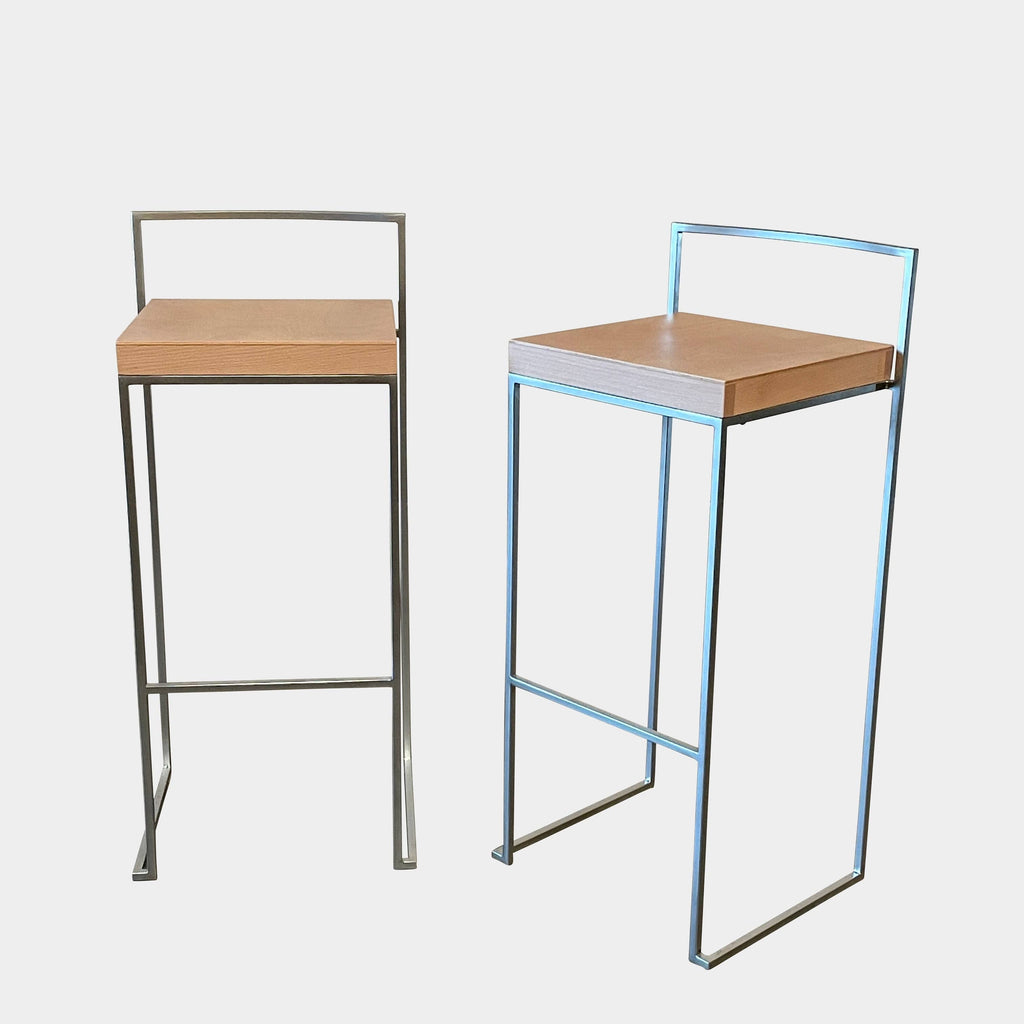 Two Lapalma Cubo Bar Height Stools on a white background.