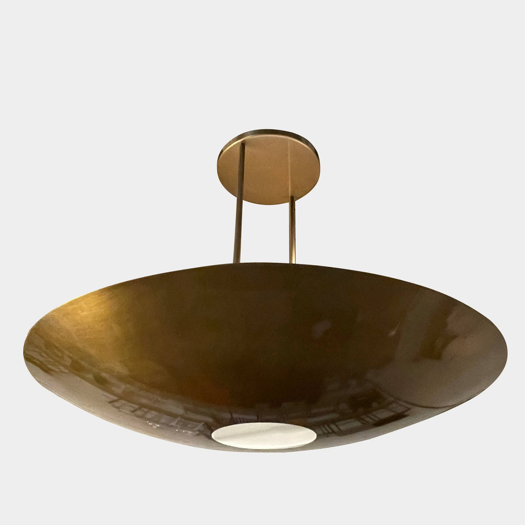 A Florian Schulz Sola 80 Ceiling Light with a white shade.