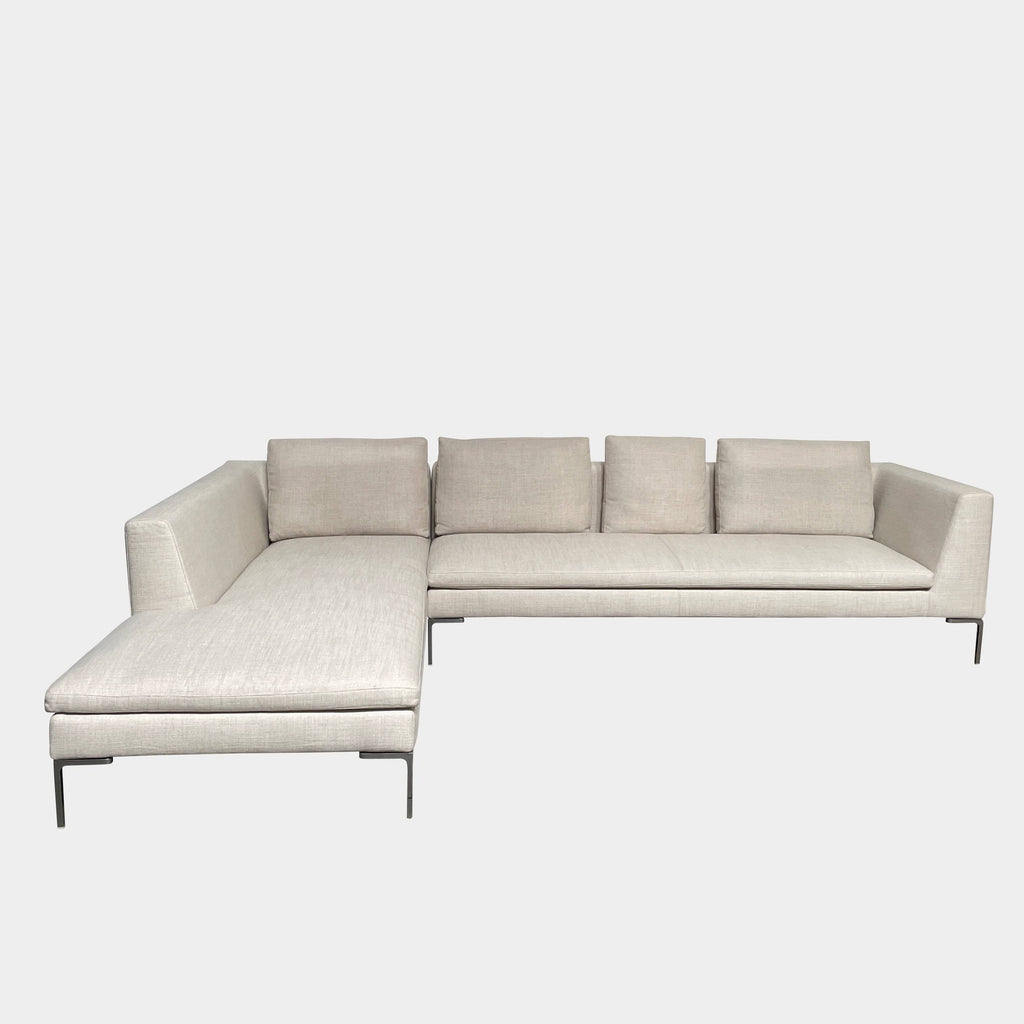 The B&B Italia Charles sectional sofa combines minimalist design with a chaise for ultimate comfort. Created by B&B Italia, this modern sofa will elevate any living space.