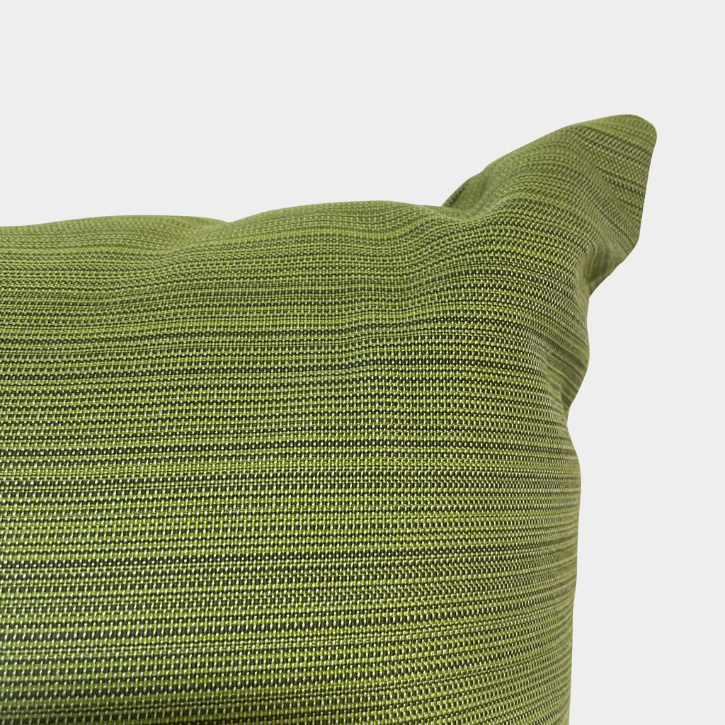 A set of 2 Dedon Green Outdoor Cushions by Dedon resting on a white background.