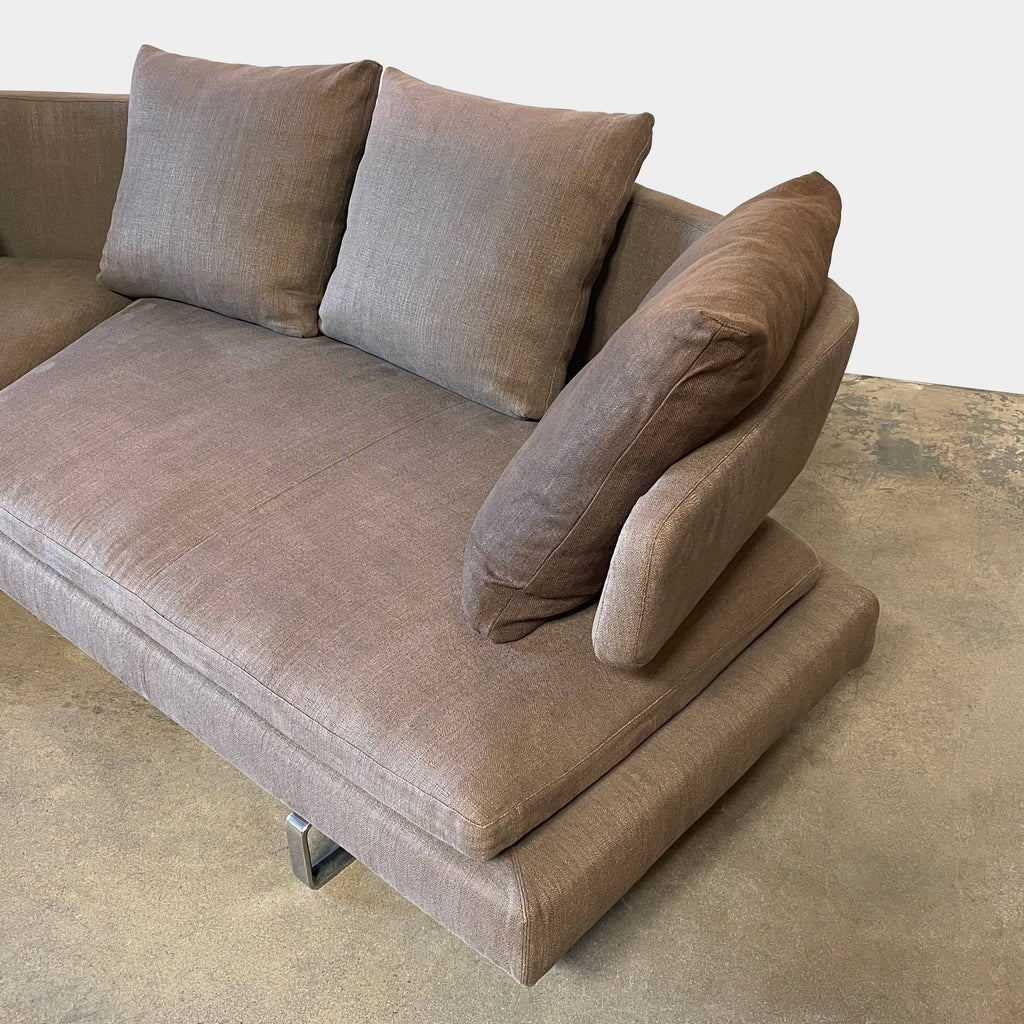 A B&B Italia Arne Sofa with two pillows on it.