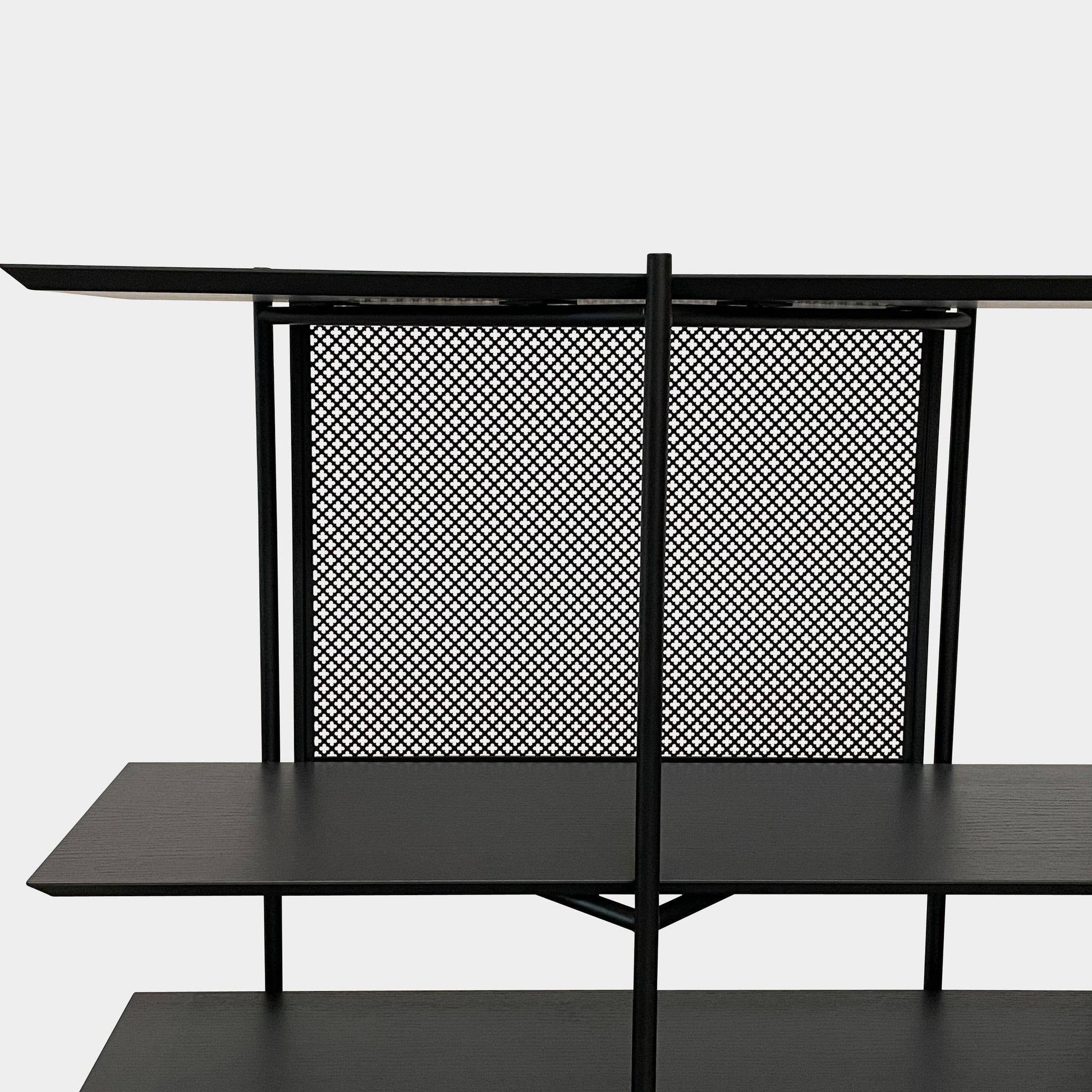 A Ligne Roset Clyde Bookcase with a mesh back.