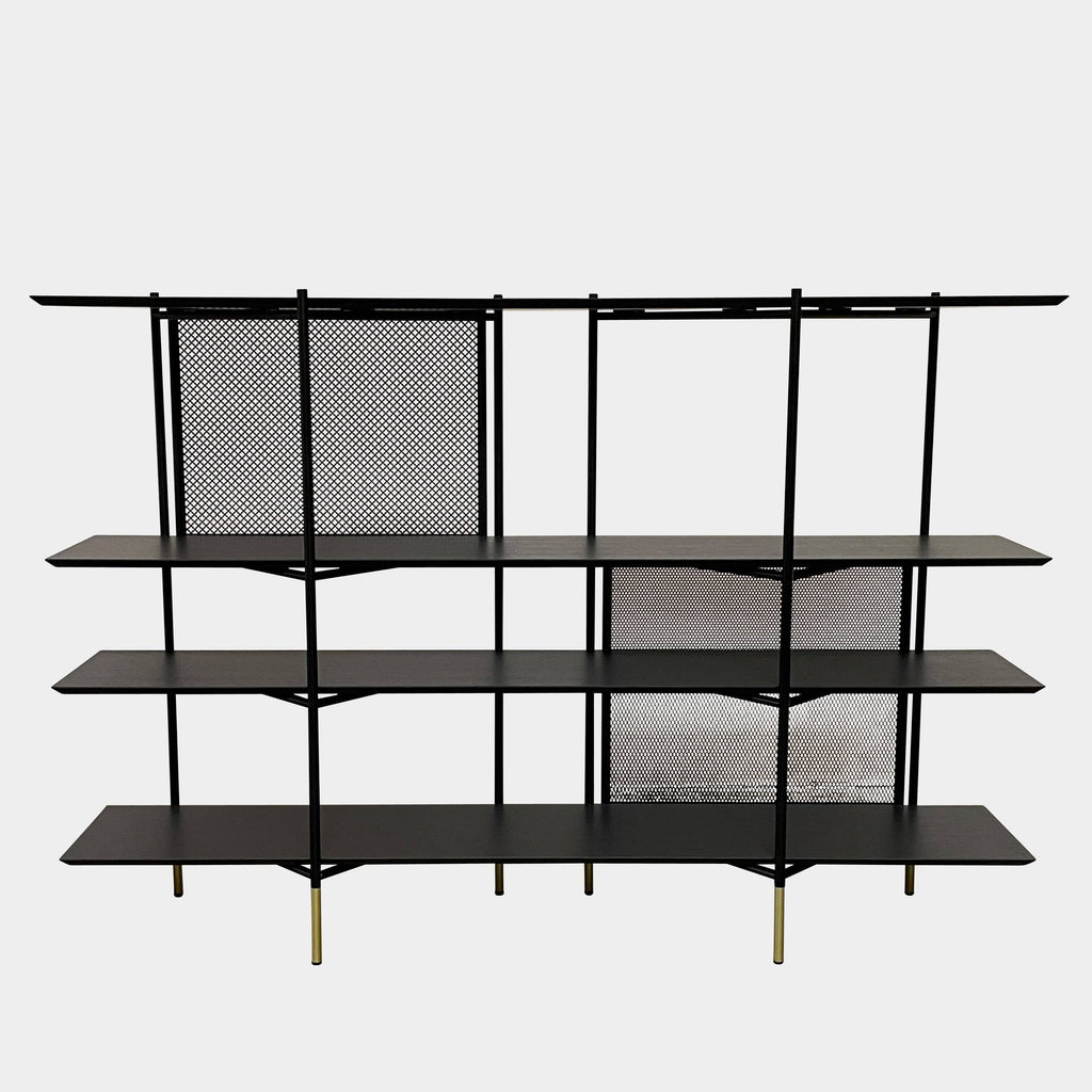 A Ligne Roset Clyde Bookcase with a mesh back.