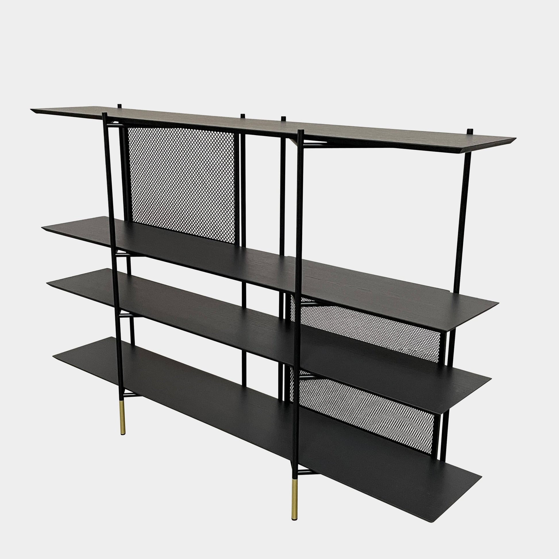 A Ligne Roset Clyde Bookcase with a mesh back.