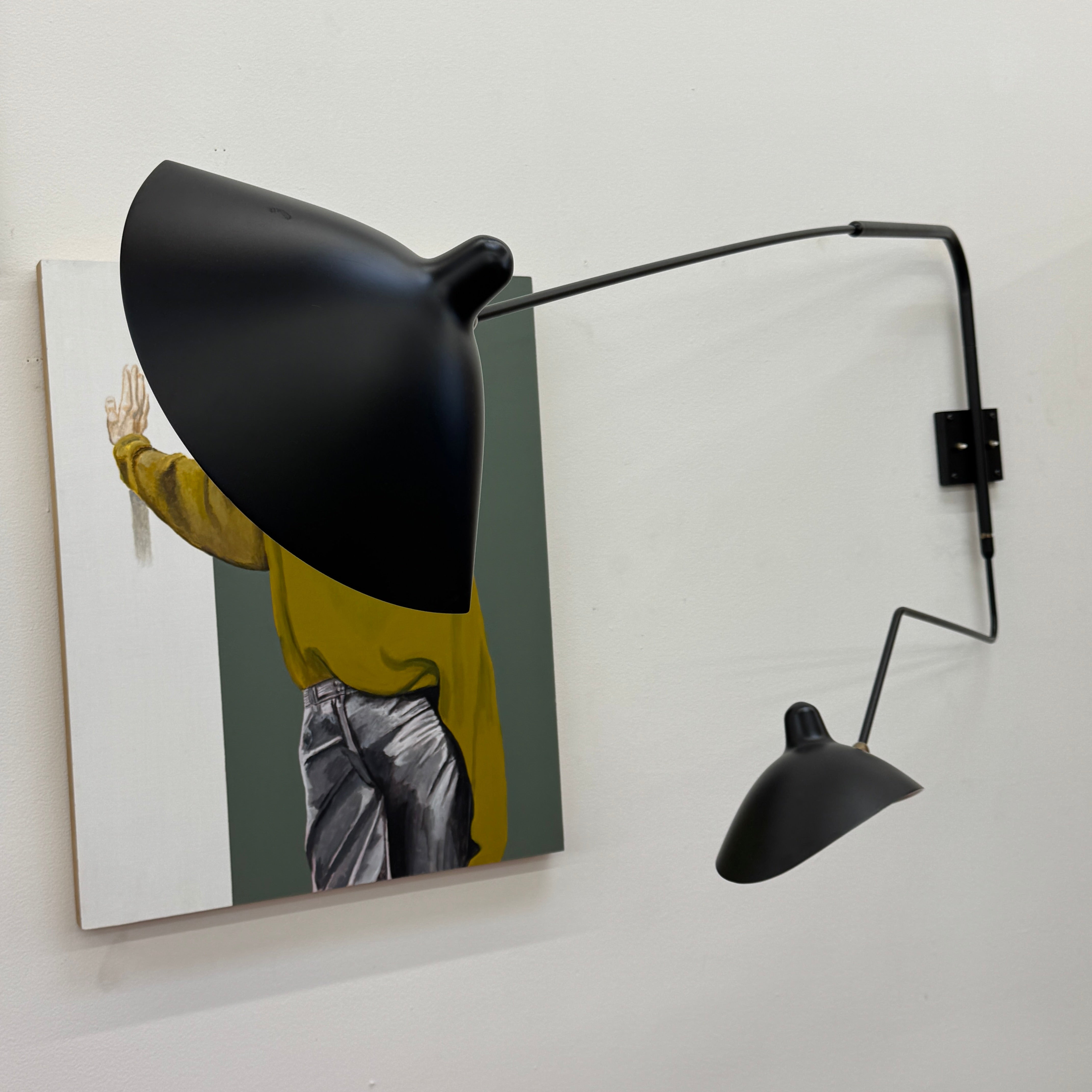 アート・デザイン・音楽 SERGE MOUILLE LUMINAIRES Serge Mouille Two-Arm Wall Sconce - Black – Modern Resale