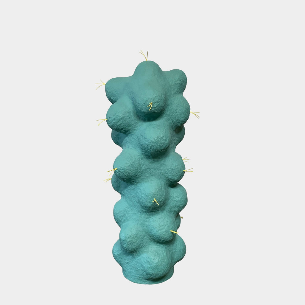 A 3d model of a blue Sculpture: Cloud Tree in Lunar Tide cactus on a white background by CHIAOZZA.