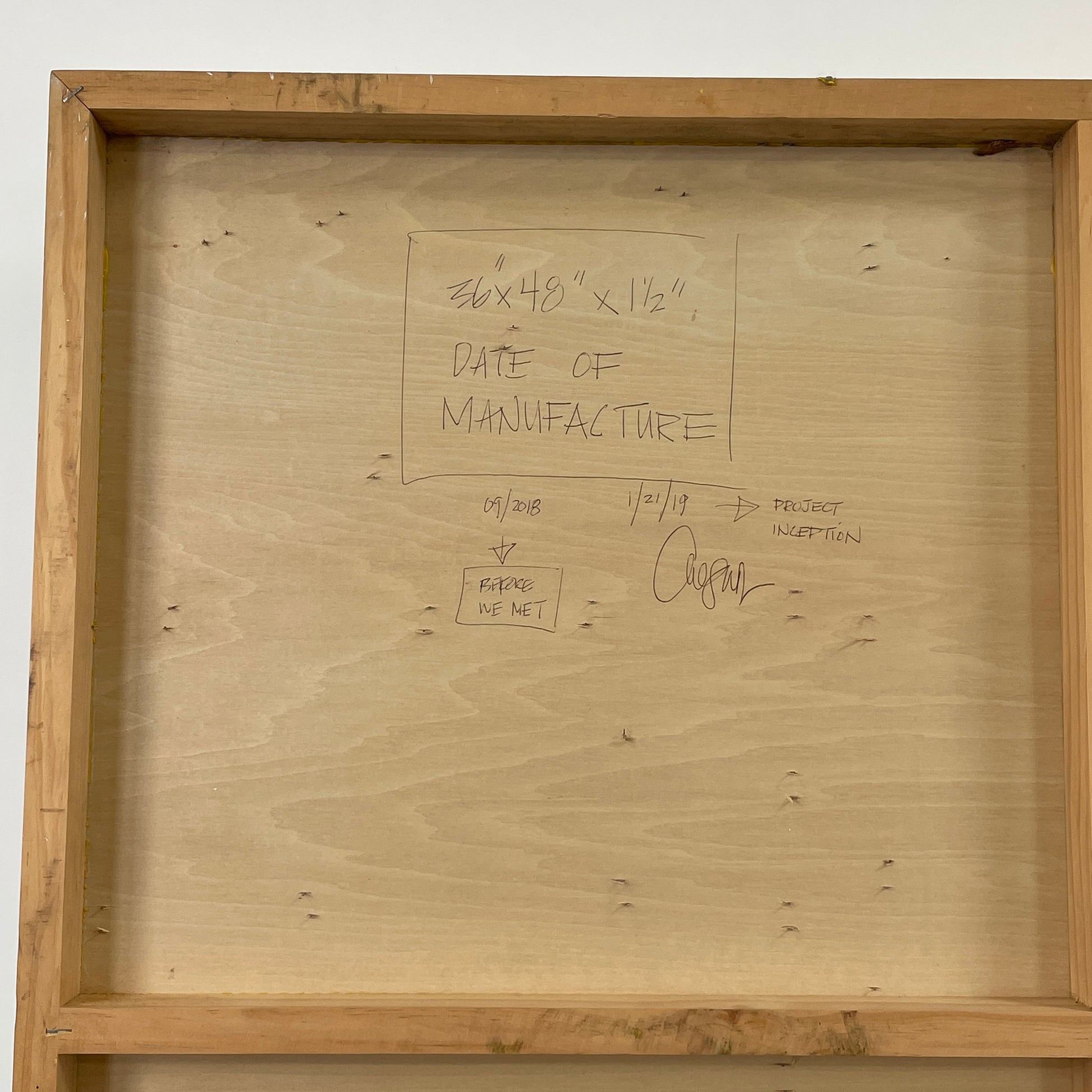 The diptych "Before We Met" by Allison Caesar displays a masterful mixed media technique: the left panel features intricately detailed gray, white, and yellow circles, while the right panel offers dynamic textures as yellow paint interacts with torn paper on a textured surface.