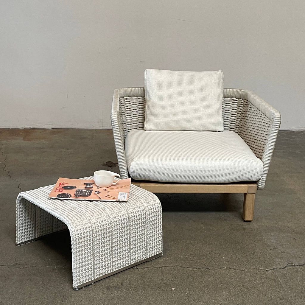An outdoor side table, the Paola Lenti Frame Outdoor Side Table, displayed on a white background.