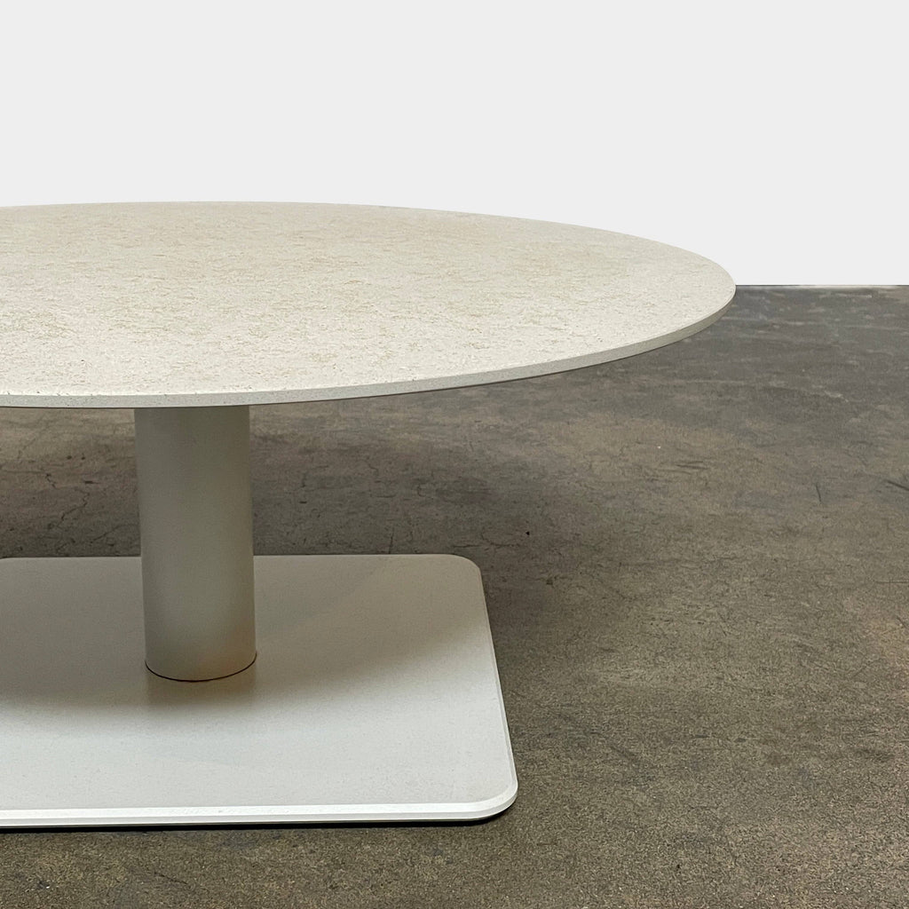 An adjustable-height Paola Lenti Giro Outdoor Side Table for outdoor living, displayed on a white background.