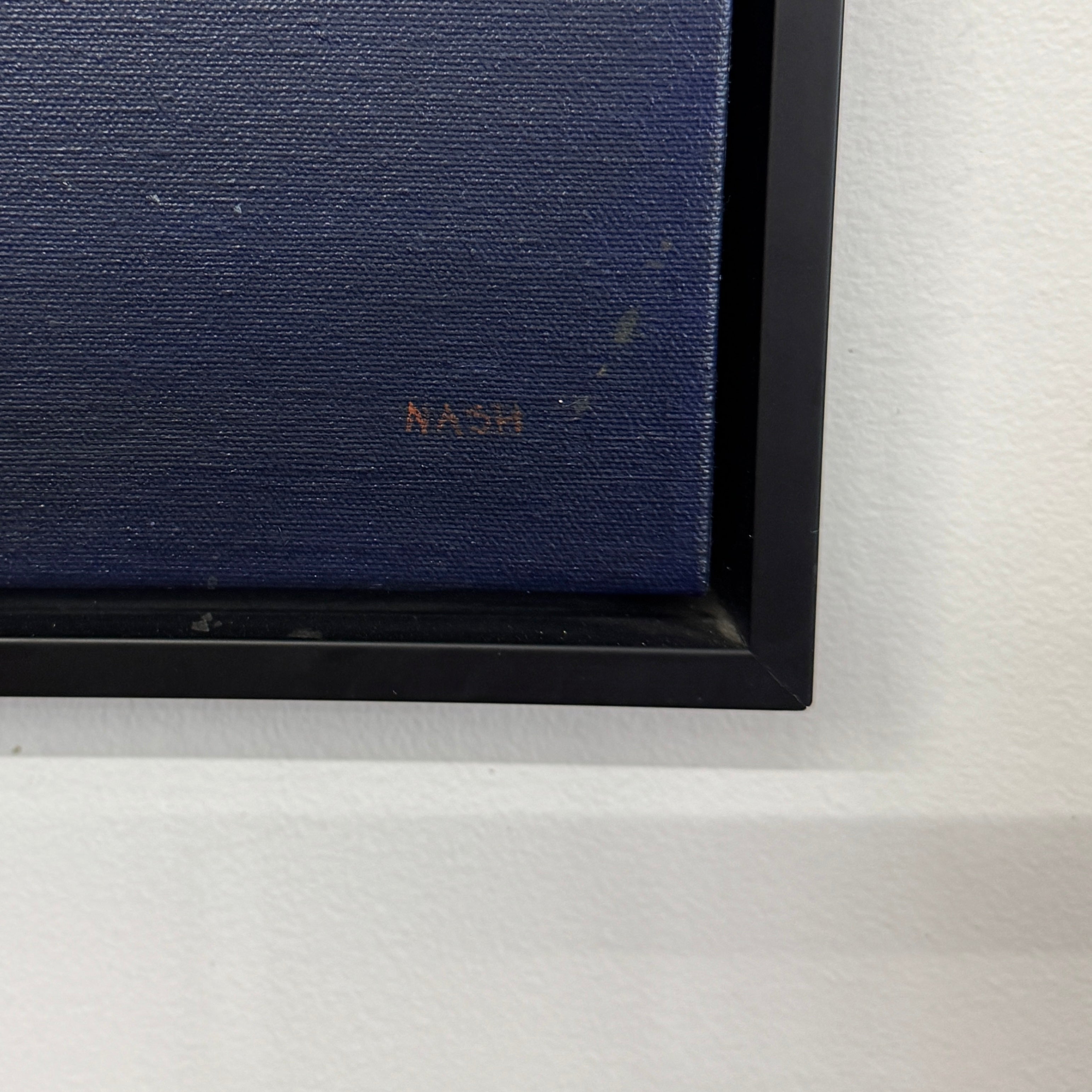 Inspired by "Painting: Western Arrival by Eric Nash" from Artist, this artwork shows a cityscape at dusk or dawn with a grid of lights and an orange glow on the horizon beneath a dark sky.