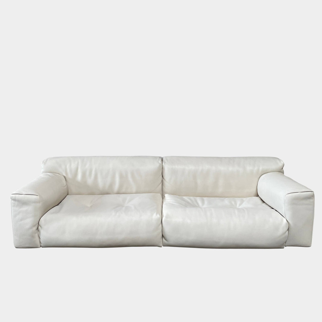 A Living Divani Softwall Leather Sofa on a white background.