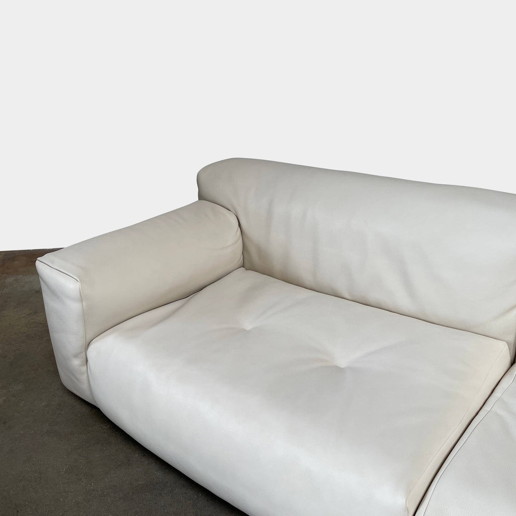 A Living Divani Softwall Leather Sofa on a white background.