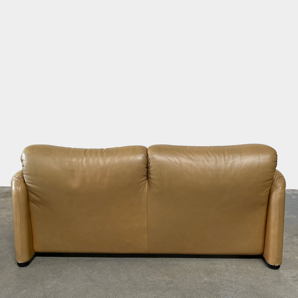 A Cassina Maralunga Two Seater sofa on a white background.