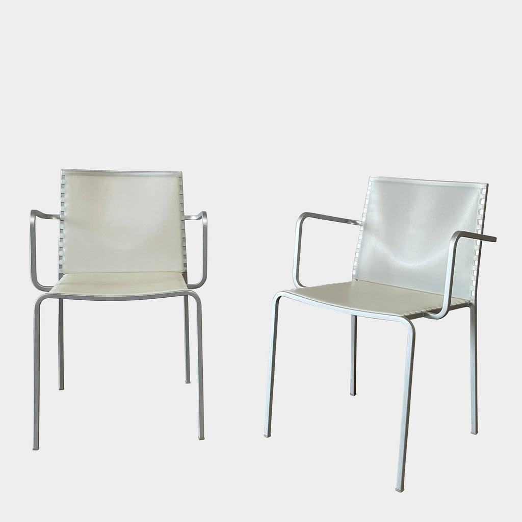 Four Desalto Zip Dining Chair Sets in a row against a white background.