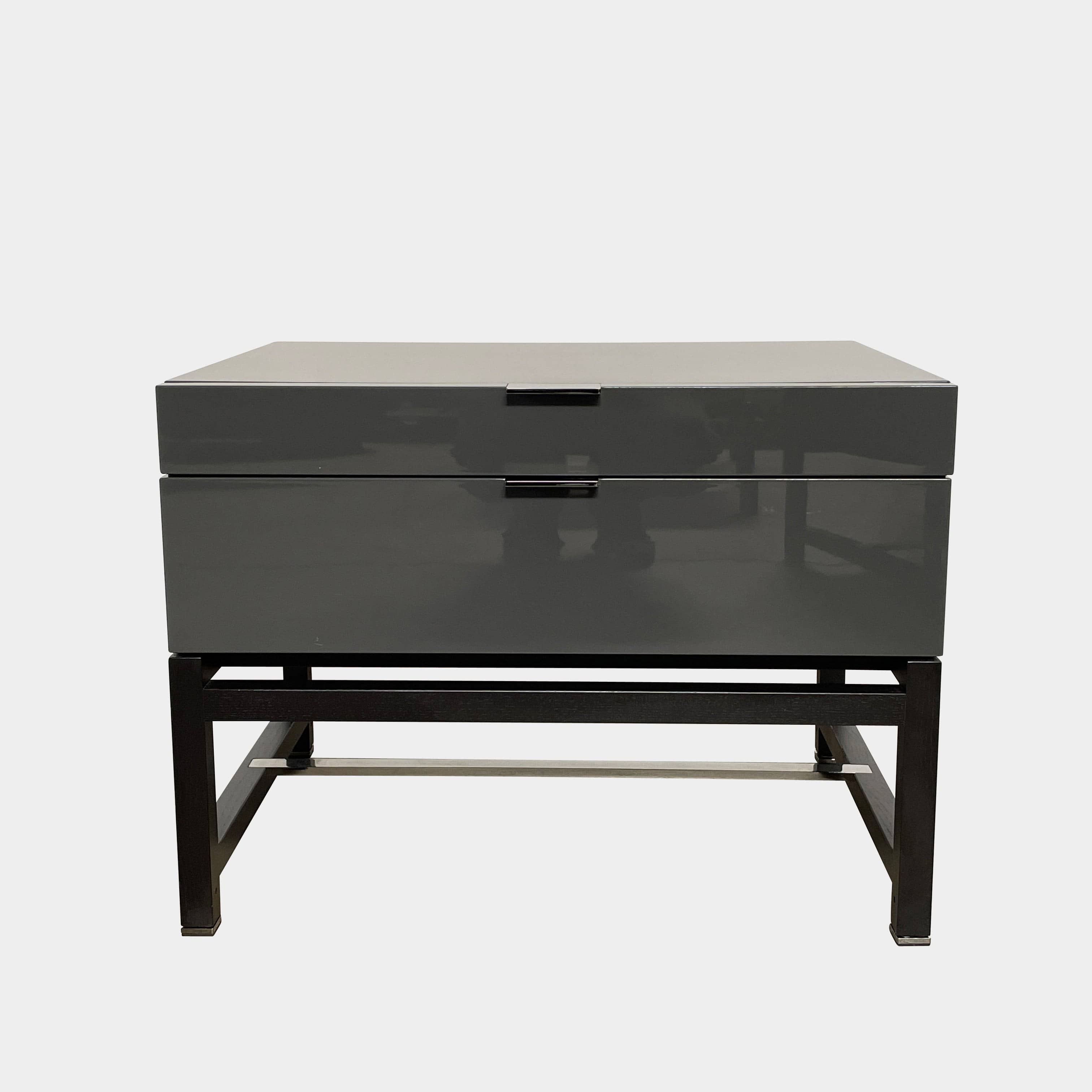 A pair of Minotti Harvey nightstand sets with drawers.