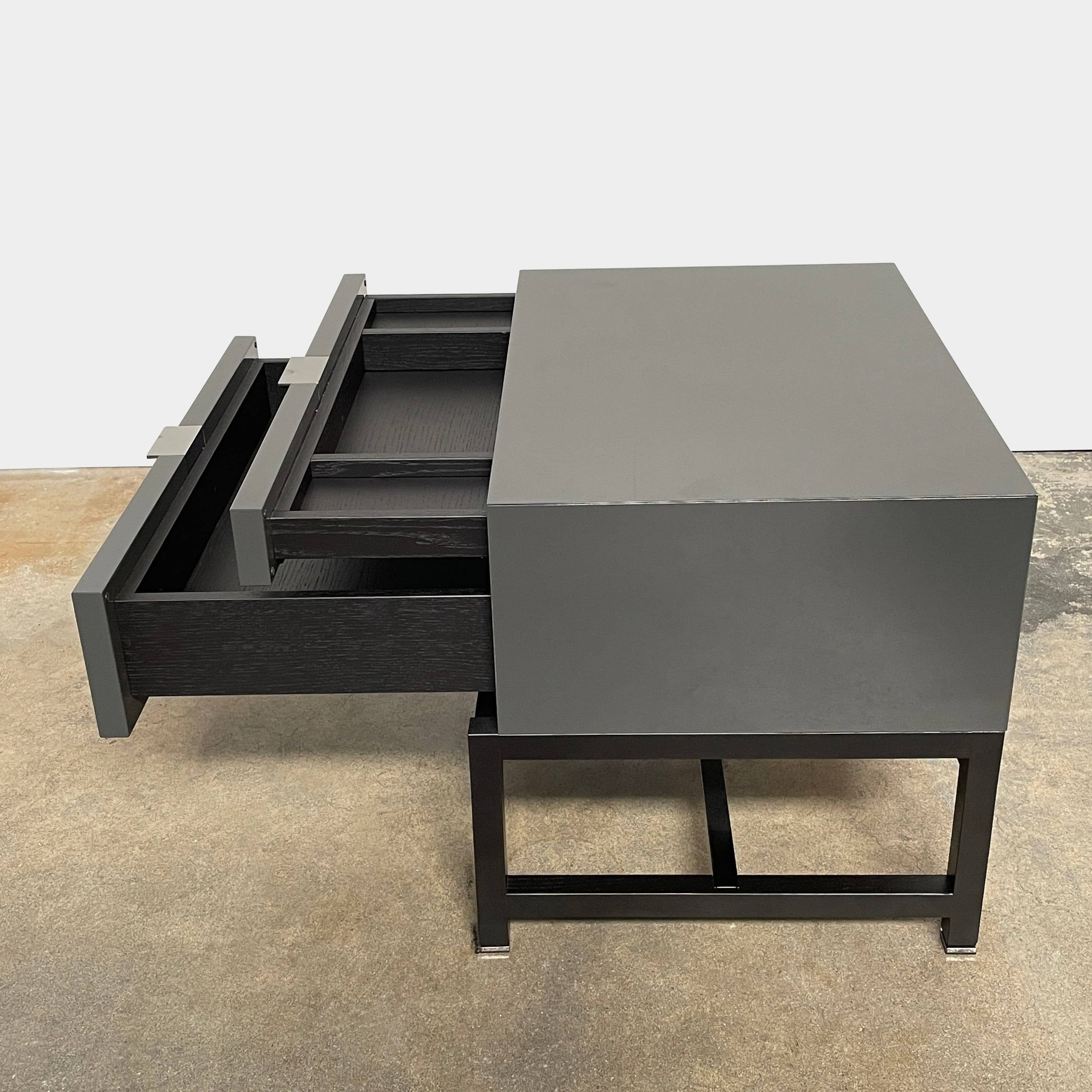 A pair of Minotti Harvey nightstand sets with drawers.