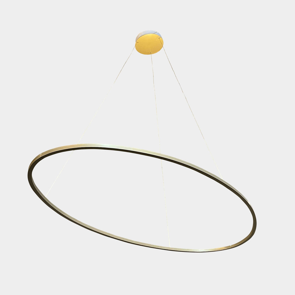 A Nemo pendant light with a circular shape hanging from the ceiling.