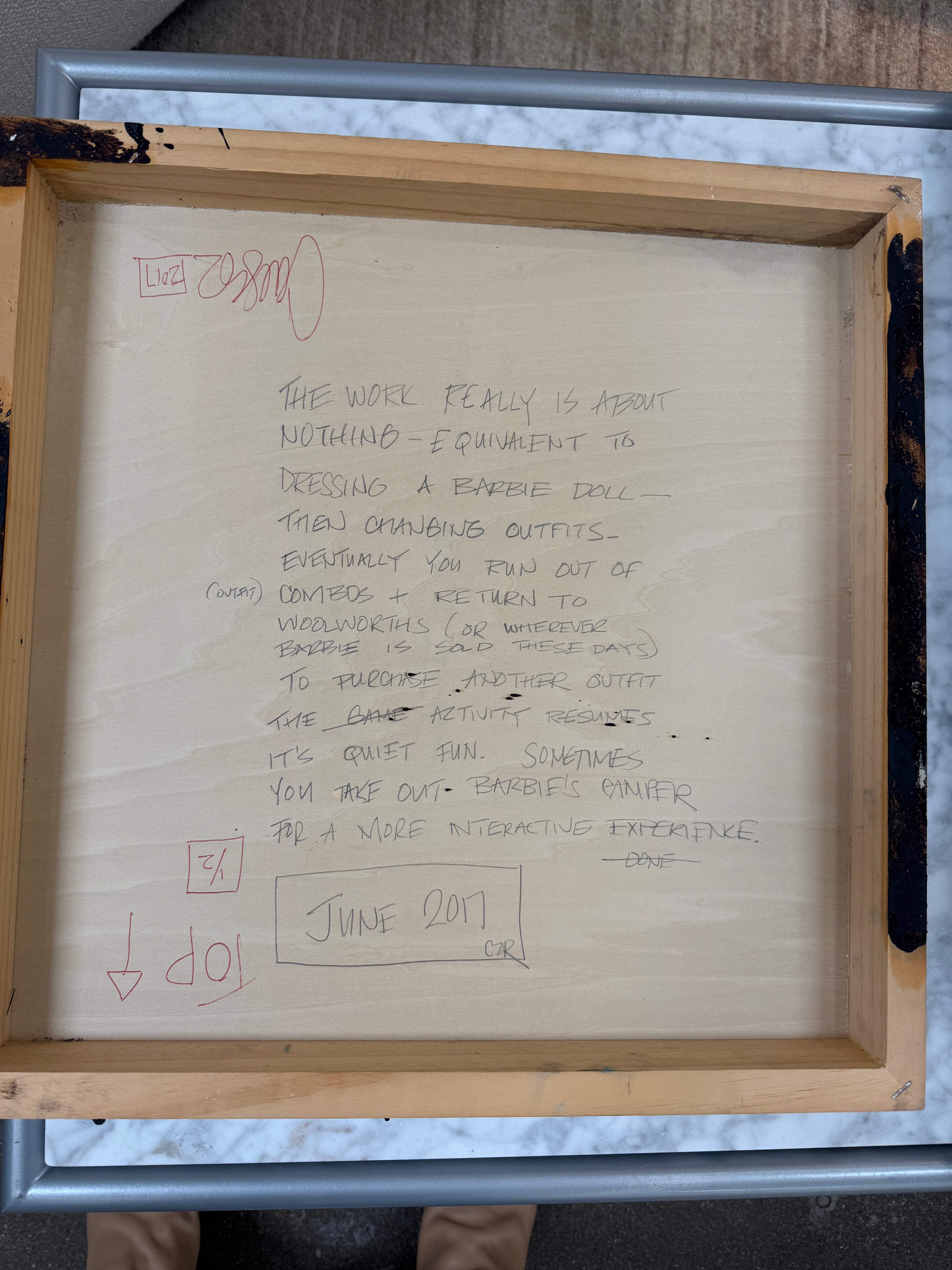The Diptych, "Jose Is Talking To The Neighbor" by Artist, features abstract paintings with a striking interplay of black, white, and gray. The left canvas has angular shapes contrasted by more rounded forms on the right, set against a plain white background.