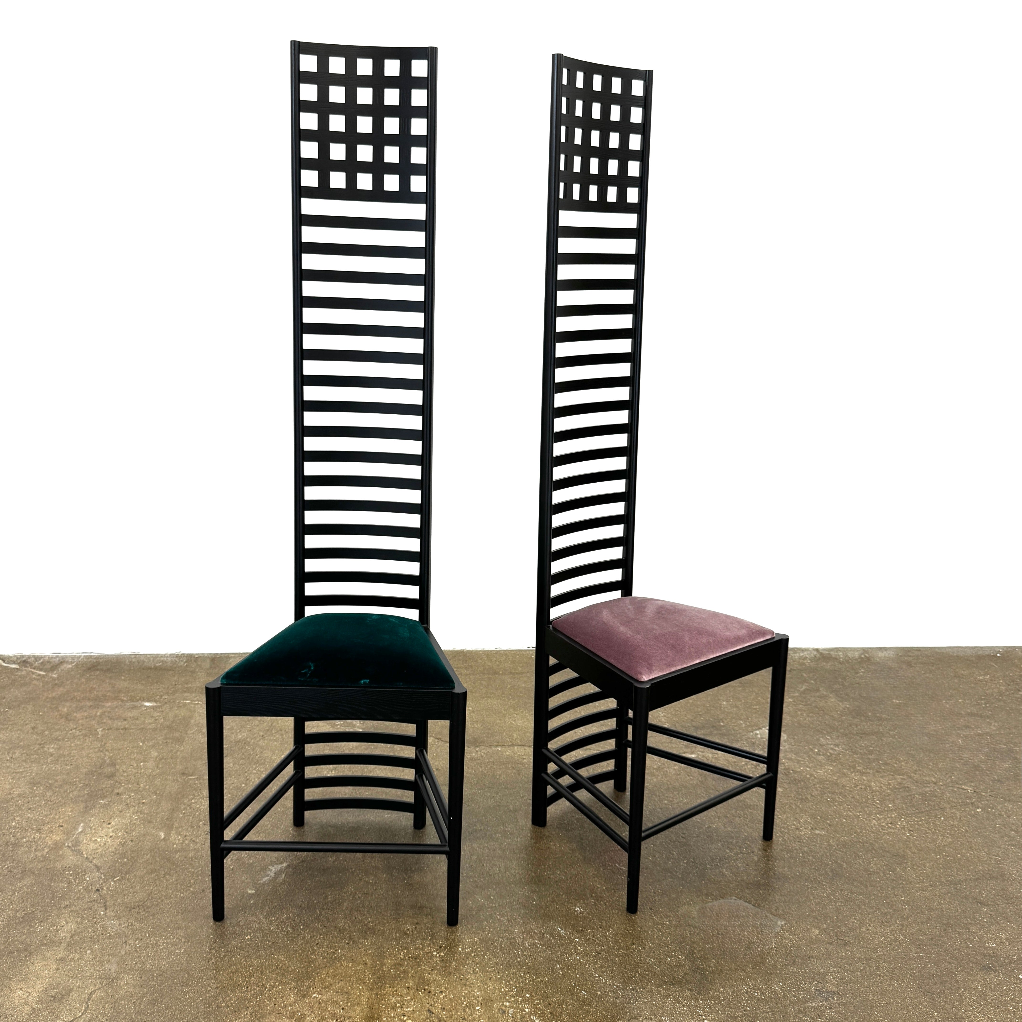 スプリングセール★希少★Cassina 292 HILL HOUSE Pair of Cassina 292 Hill House Chairs by Charles R. Mackintosh