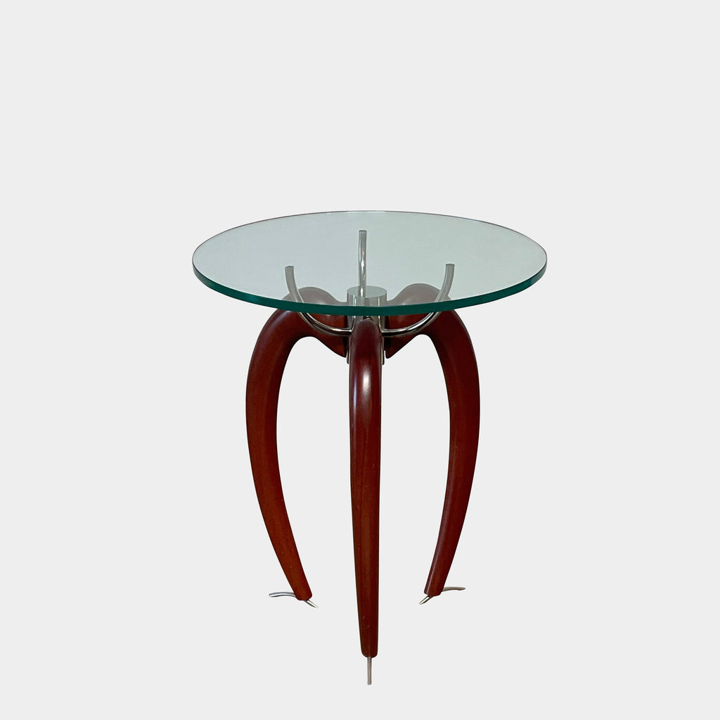 Dima Side Table with Glass Top, Accent Tables - Modern Resale
