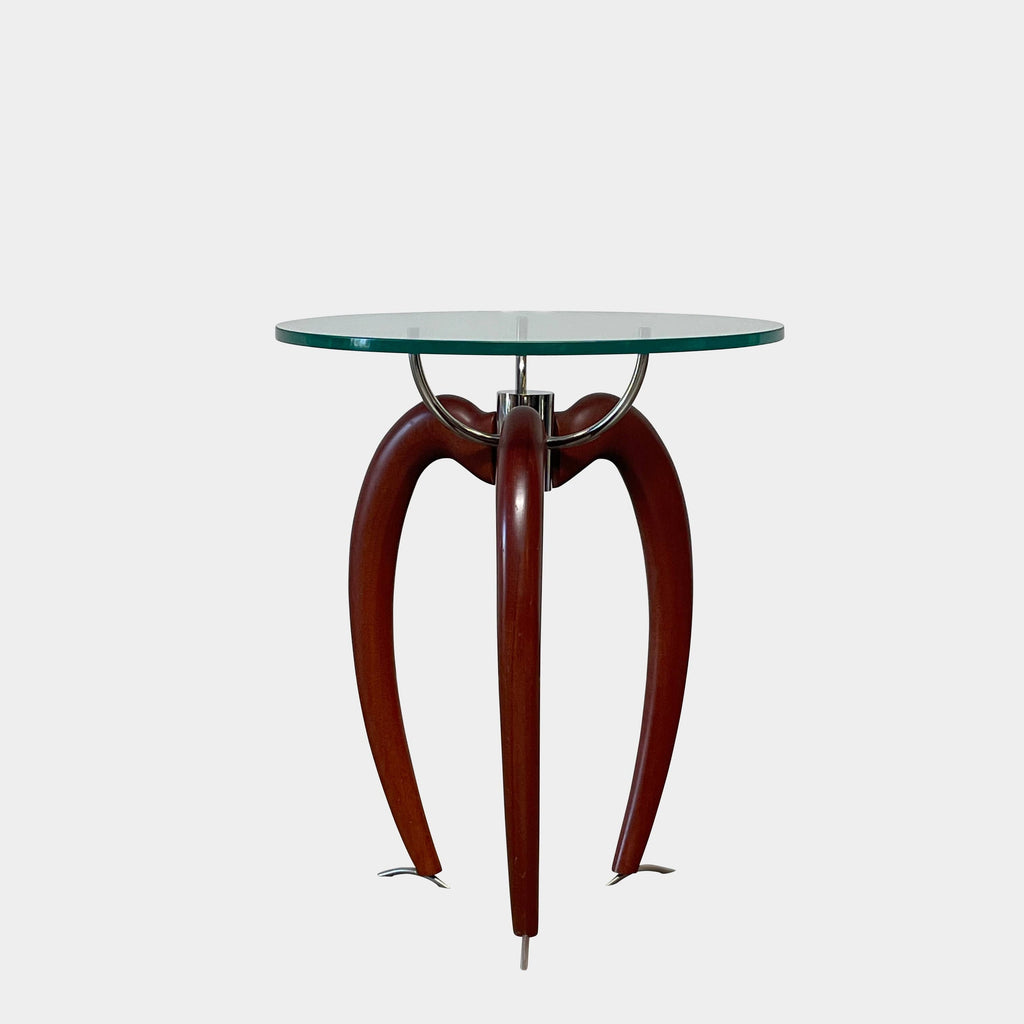 Dima Side Table with Glass Top, Accent Tables - Modern Resale