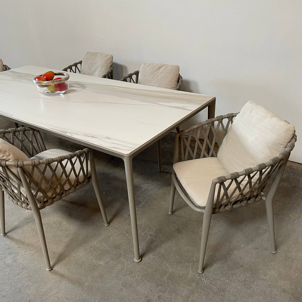 An elegant simplicity with a B&B Italia Mirto Outdoor Dining Table on a white background.