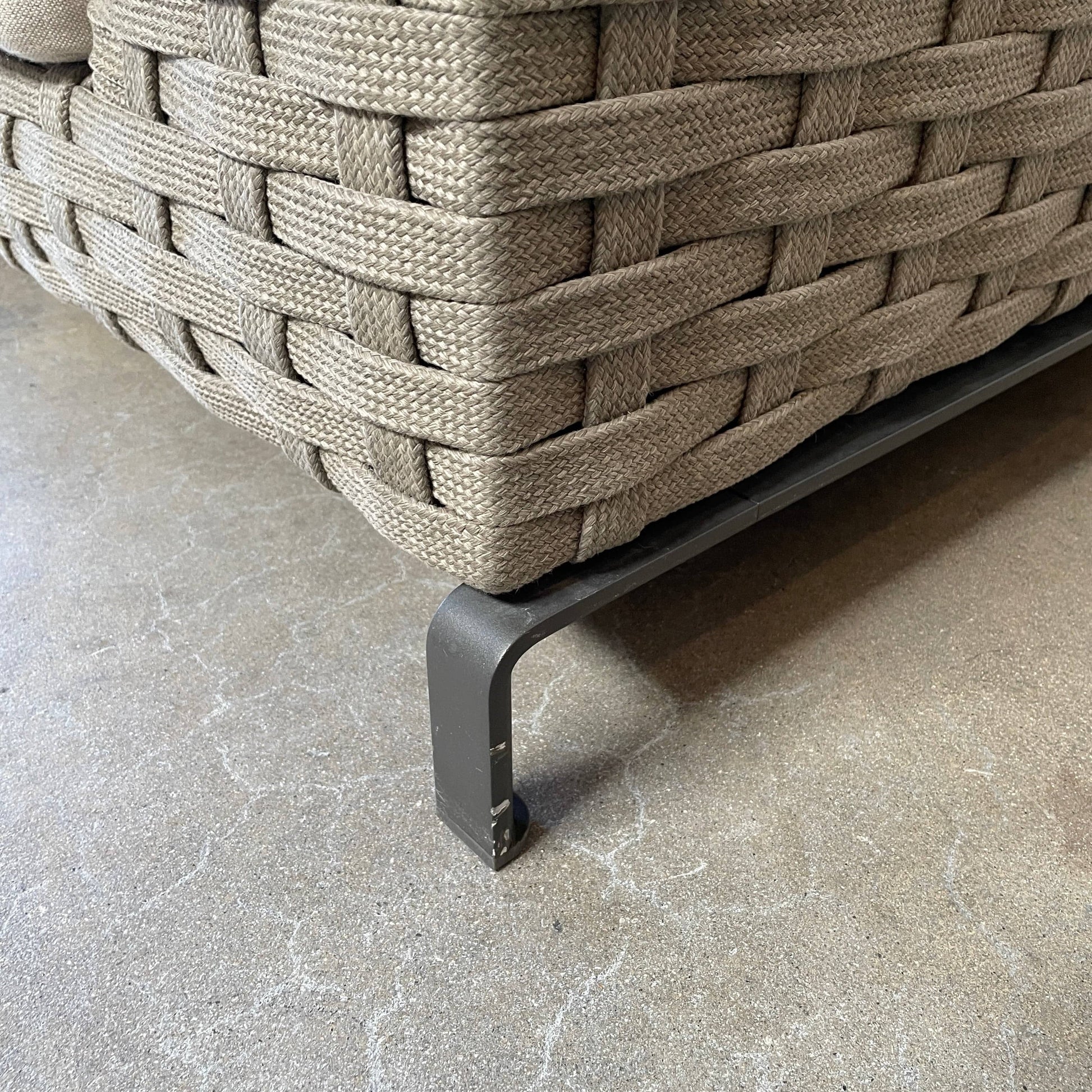 A B&B Italia Ray Outdoor Sofas with cushions on a white background.