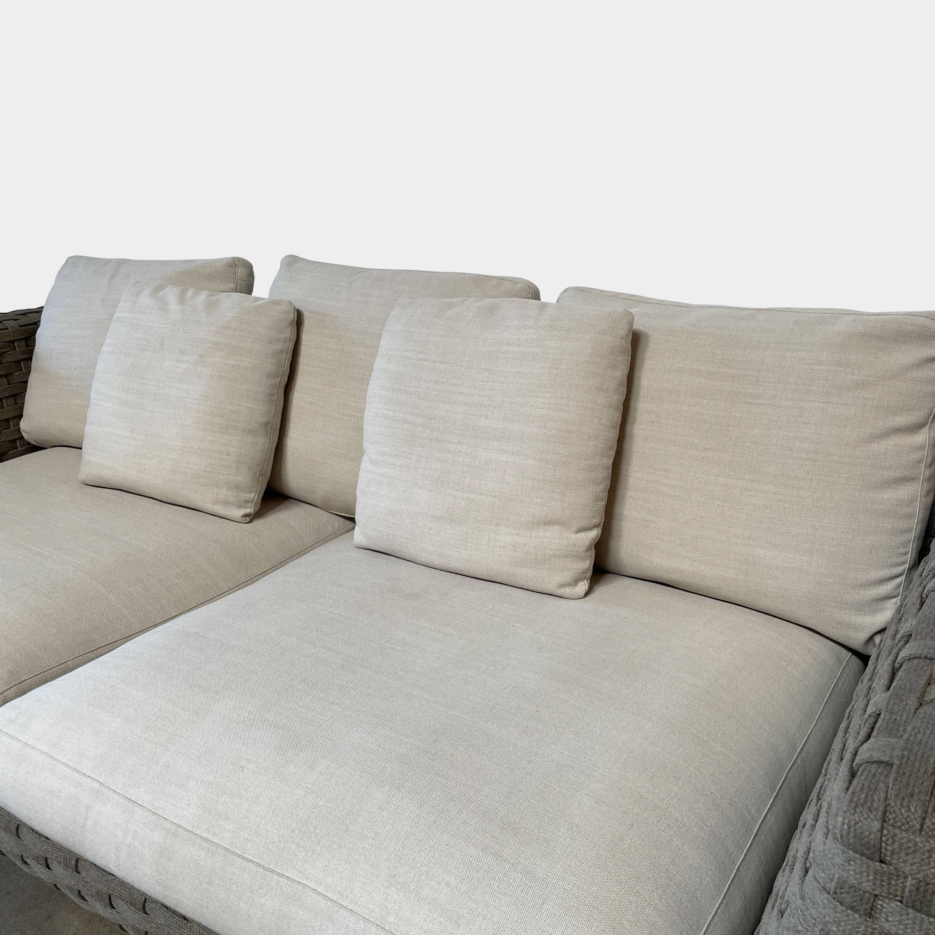 A B&B Italia Ray Outdoor Sofas with cushions on a white background.