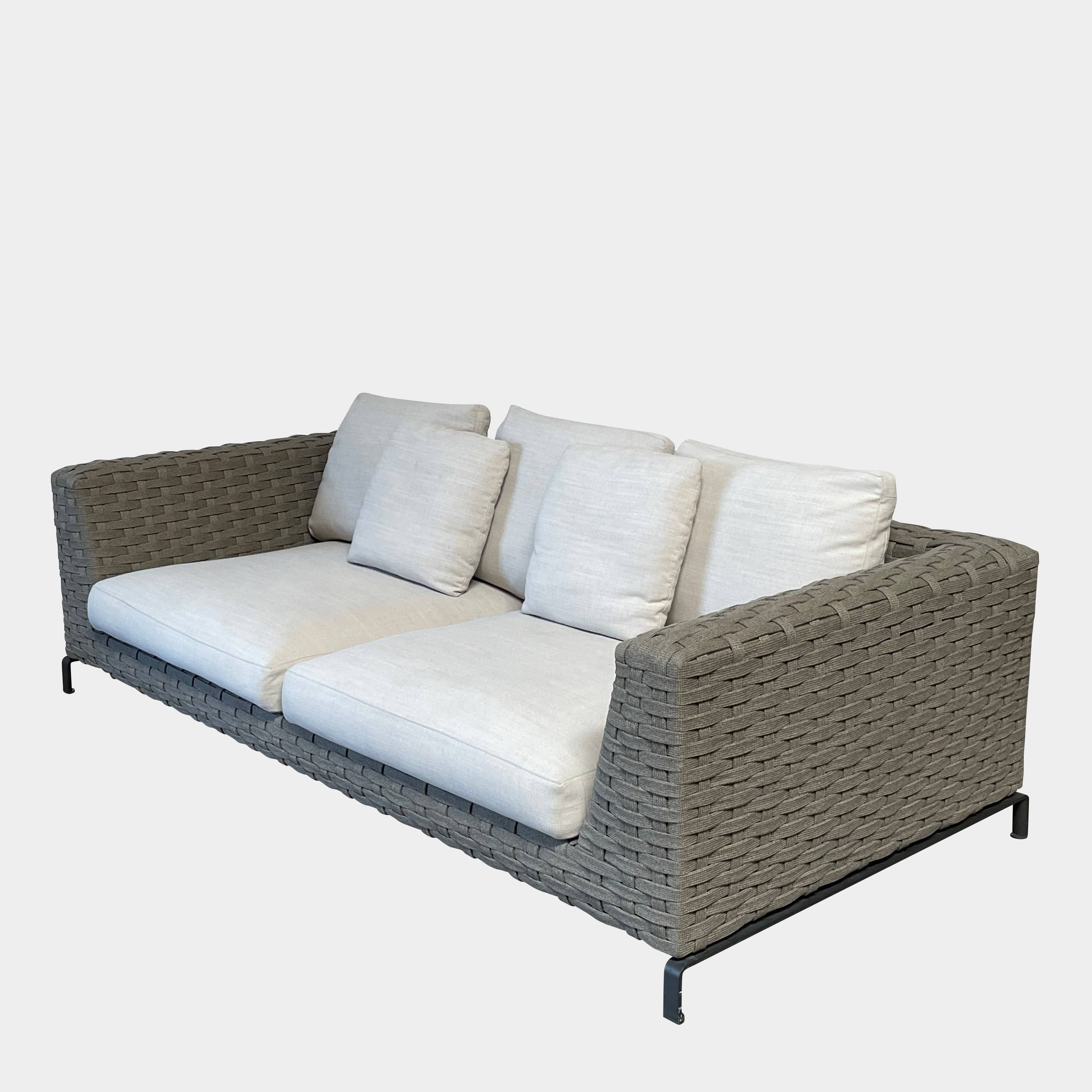 A B&B Italia Ray Outdoor Sofas with cushions on a white background.