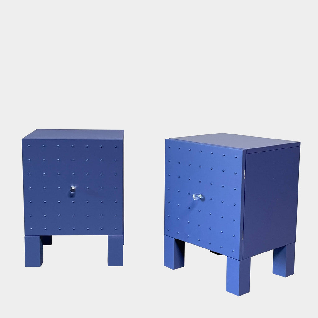 A pair of Acerbis Memphis Style Nightstands on a white background.