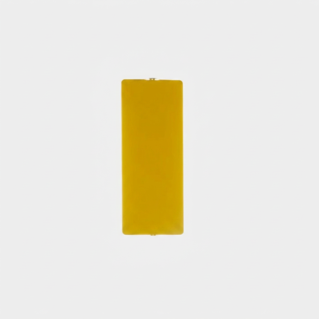 Rectangular yellow Nemo Applique à Volet Pivotant Double wall light fixture with a pivoting shutter.