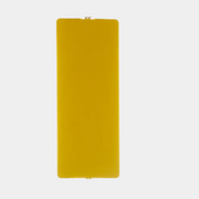 Rectangular yellow Nemo Applique à Volet Pivotant Double wall light fixture with a pivoting shutter.
