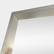 The Bellato Luciano Mirror Large Standing Wall features a sleek, metallic frame and rectangular design, ideal for enhancing space against a simple gray backdrop.