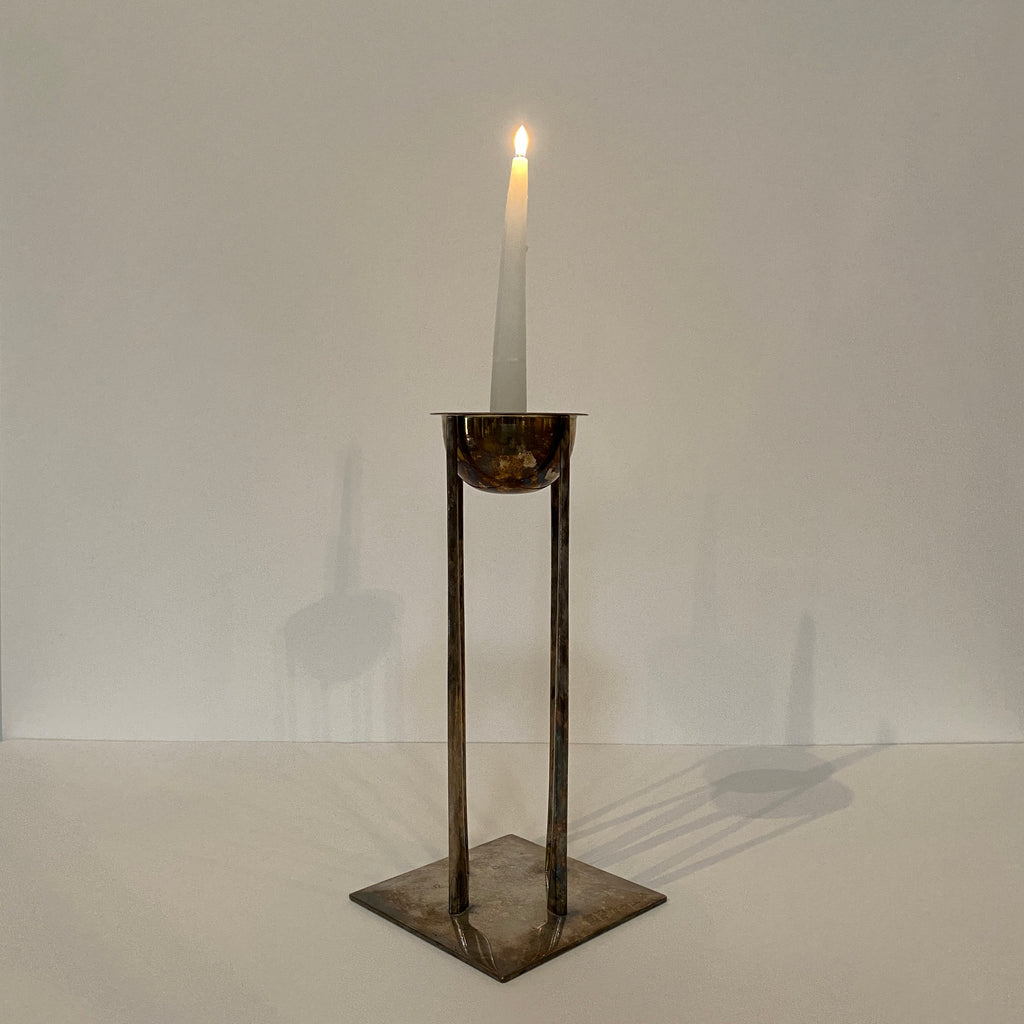 Silver Plated Candle Holder, Decor - Modern Resale
