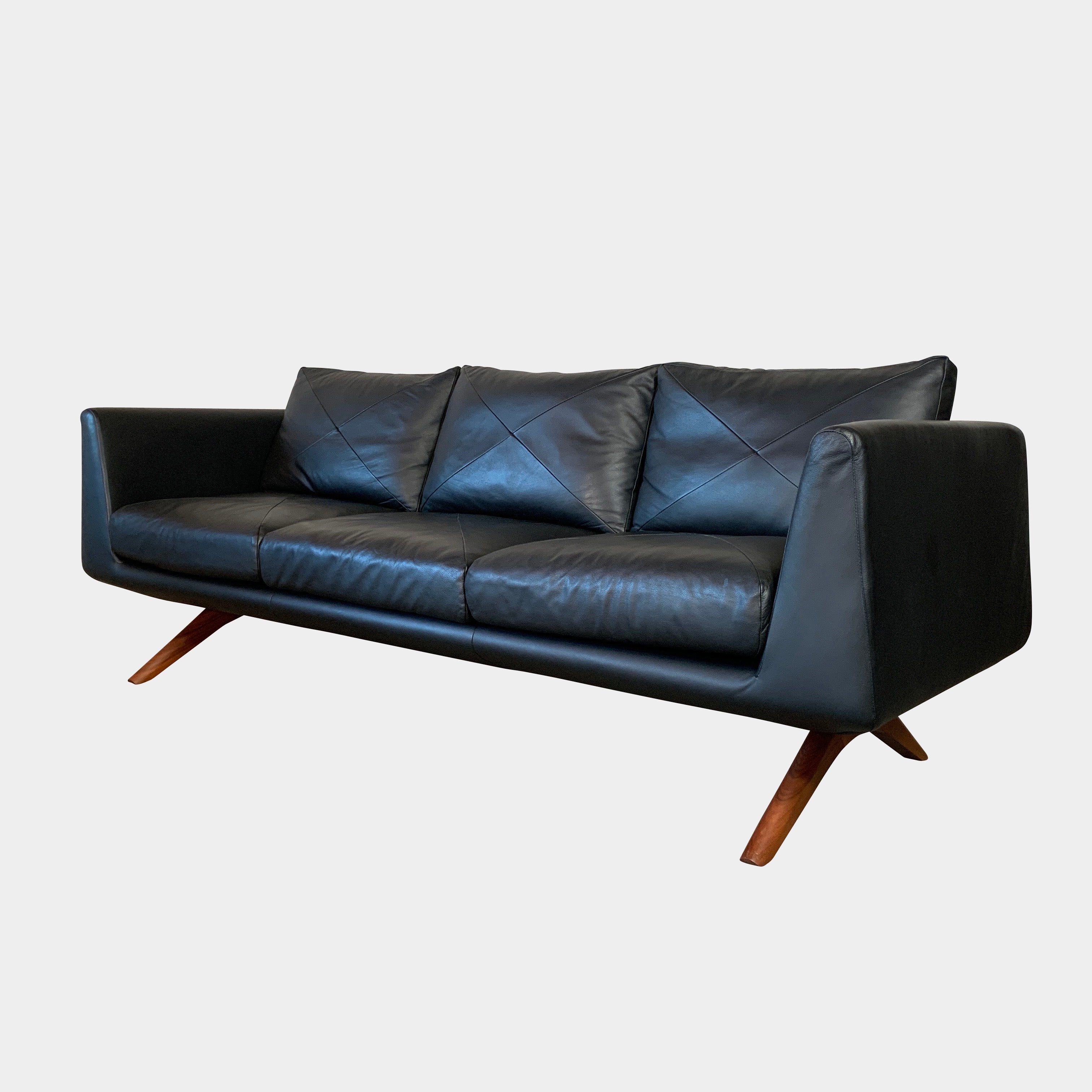 Hepburn Leather Sofa, Sofas - Modern Resale