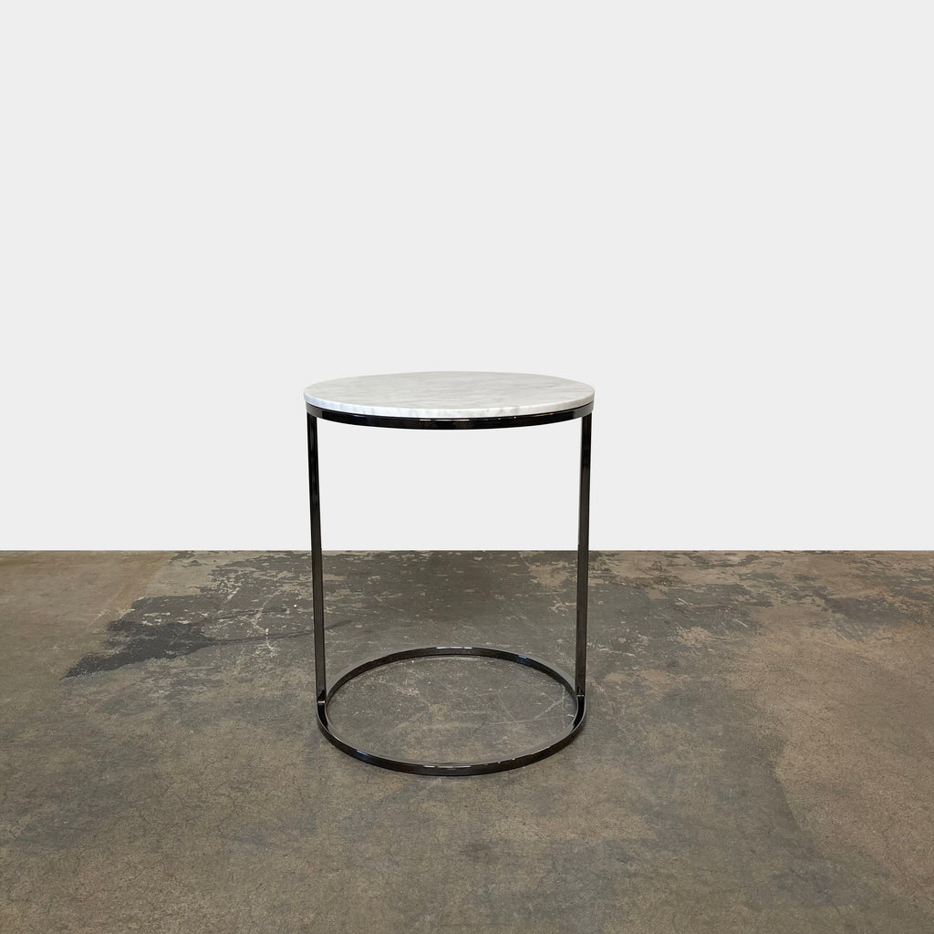 Carrara Marble Side Table (1 on hold), Side Table - Modern Resale